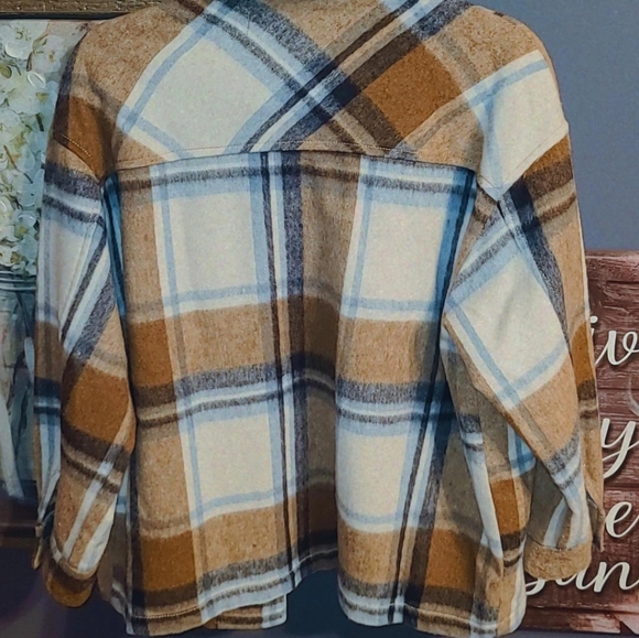 NWOT Zara LONG PLAID OVERSHIRT - Picture 4 of 4